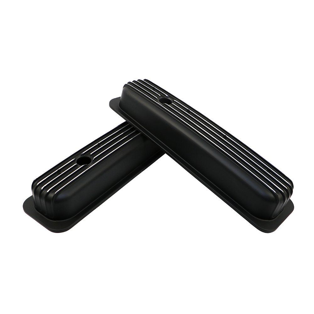 High-Performance SBC Short Valve Covers for Small Block Chevy Engines - Durable Aluminum Valve Covers for Chevy 350, 305, 327 - Perfect for Engine Upgrades, Hot Rods & Classic Car Restorations