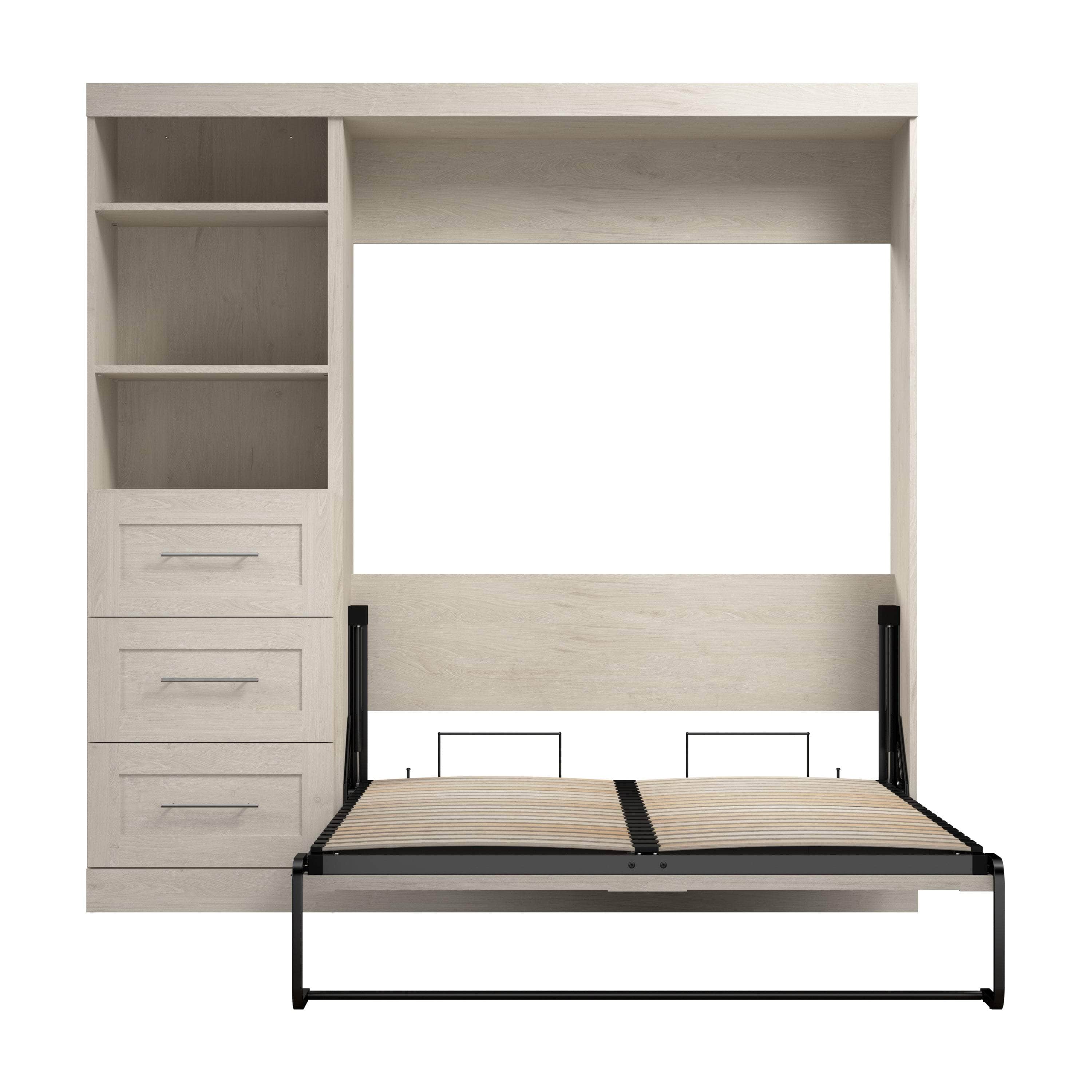 Pur Full Murphy Wall Bed with Storage Drawers - 84