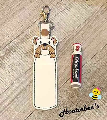 Bulldog Hand Sanitizer Holder & Lip Balm Holder - Portable Sanitizer Clip for Purse, Keychain, Backpack - Perfect for Gym, Travel, Office, and Everyday Use