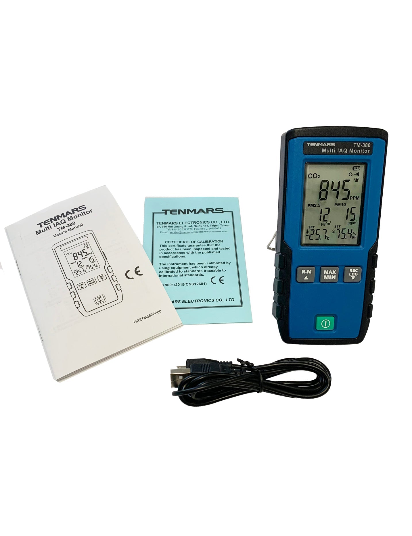 Best Multi IAQ Monitor - Indoor Air Quality Detector for CO2, PM2.5, TVOC, Temperature & Humidity | Perfect for Home, Office, School & Baby Room Safety Monitoring
