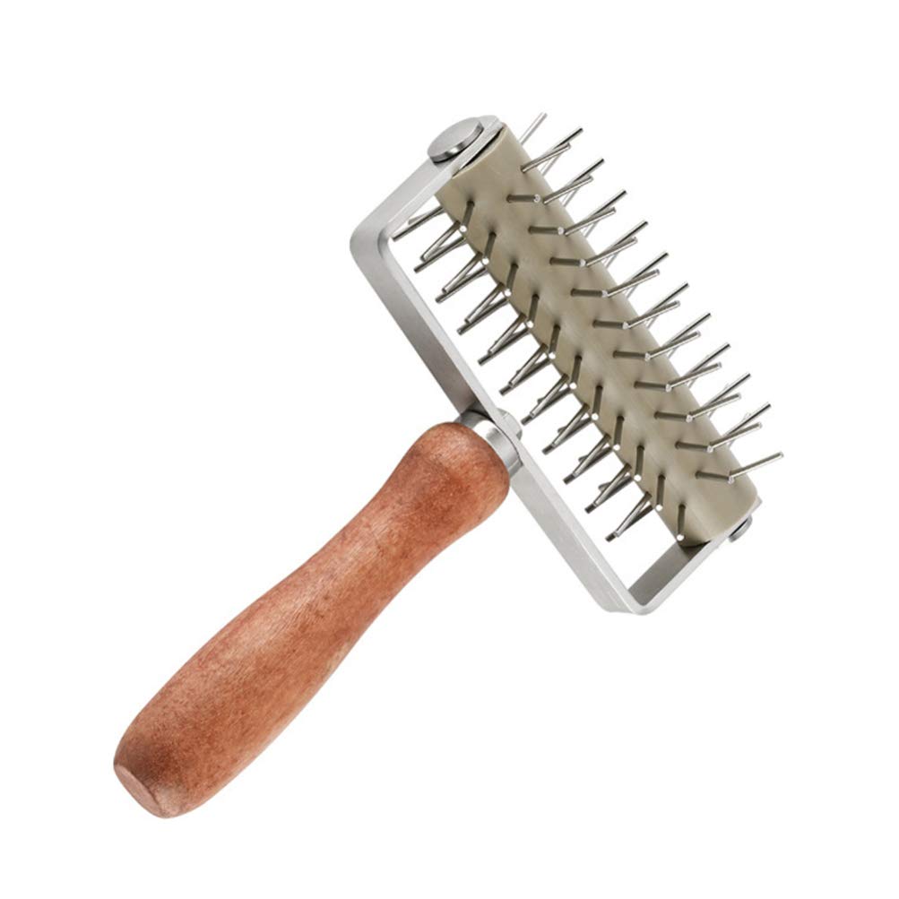 Stainless Steel Pizza Dough Docker Roller - Professional Pizza Hole Punch Tool with Wooden Handle for Perfectly Perforated Crust | Ideal for Homemade Pizza, Pastry, and Baking Enthusiasts