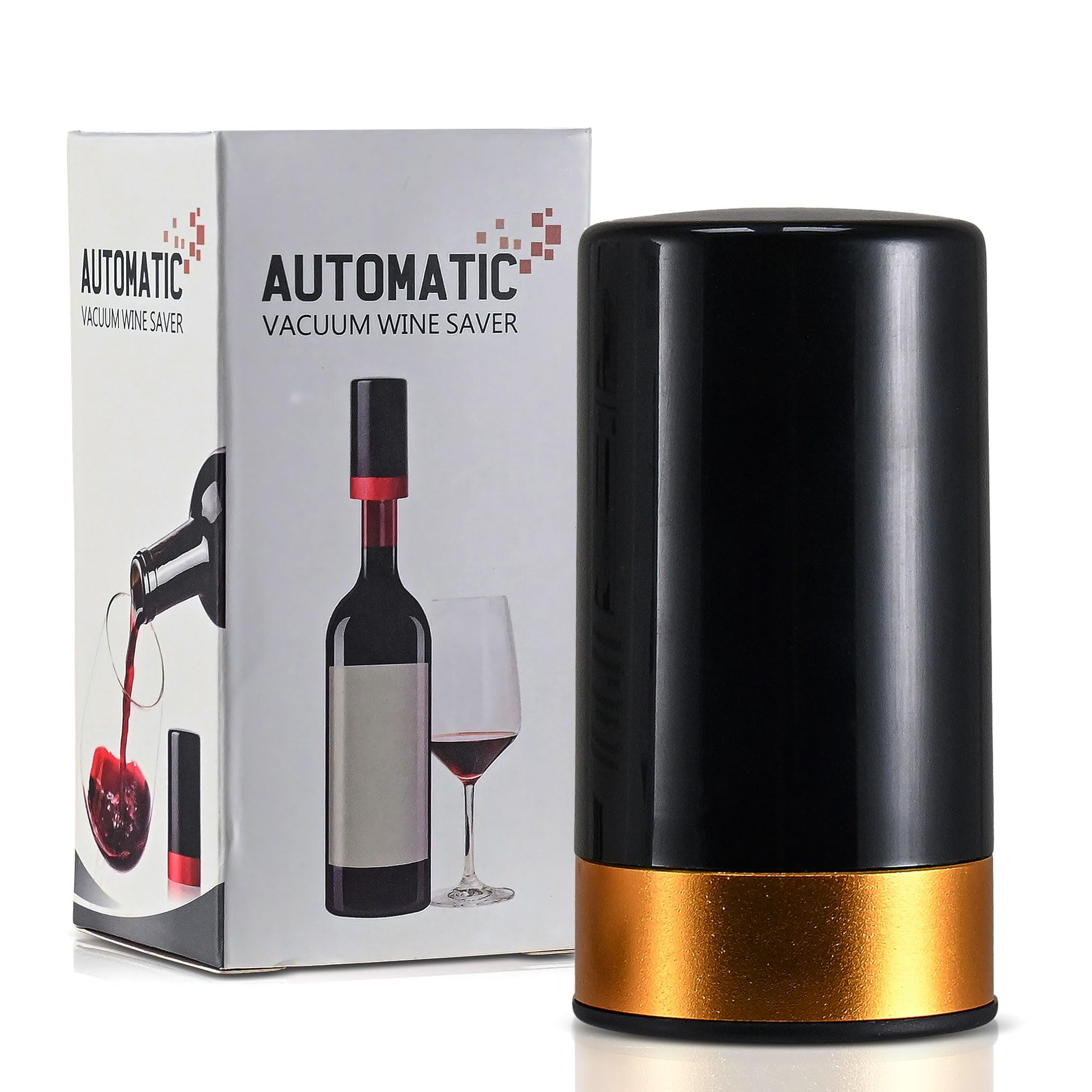 Electric Wine Vacuum Pump & Stopper Set - Automatic Wine Saver with LED Display for Red/White Wine Preservation | Perfect for Home Bars, Dinner Parties & Wine Storage