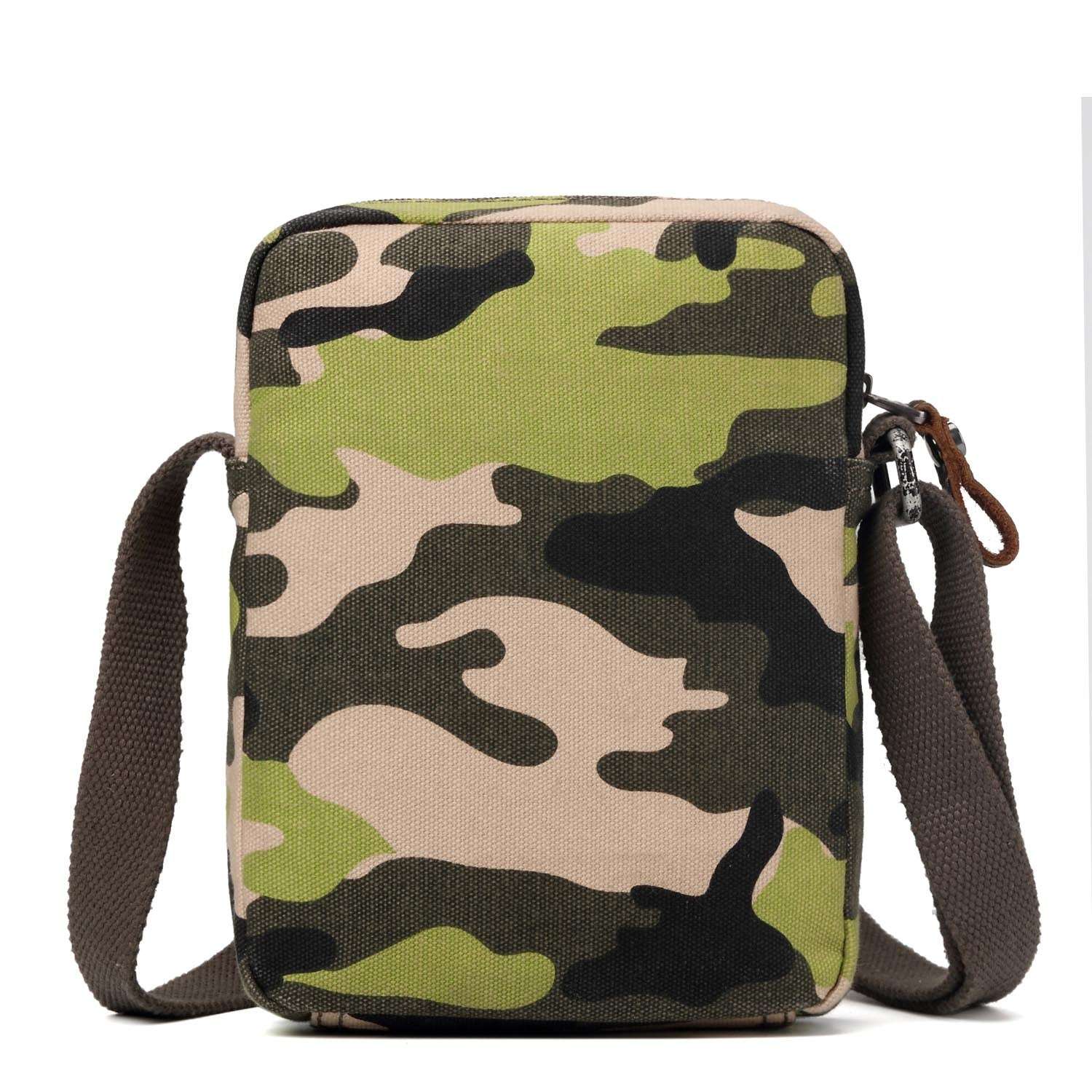TRP0405 S Troop London Classic Canvas Small Crossbody Bag - Stylish & Durable for Daily Use, Travel, and Outdoor Activities