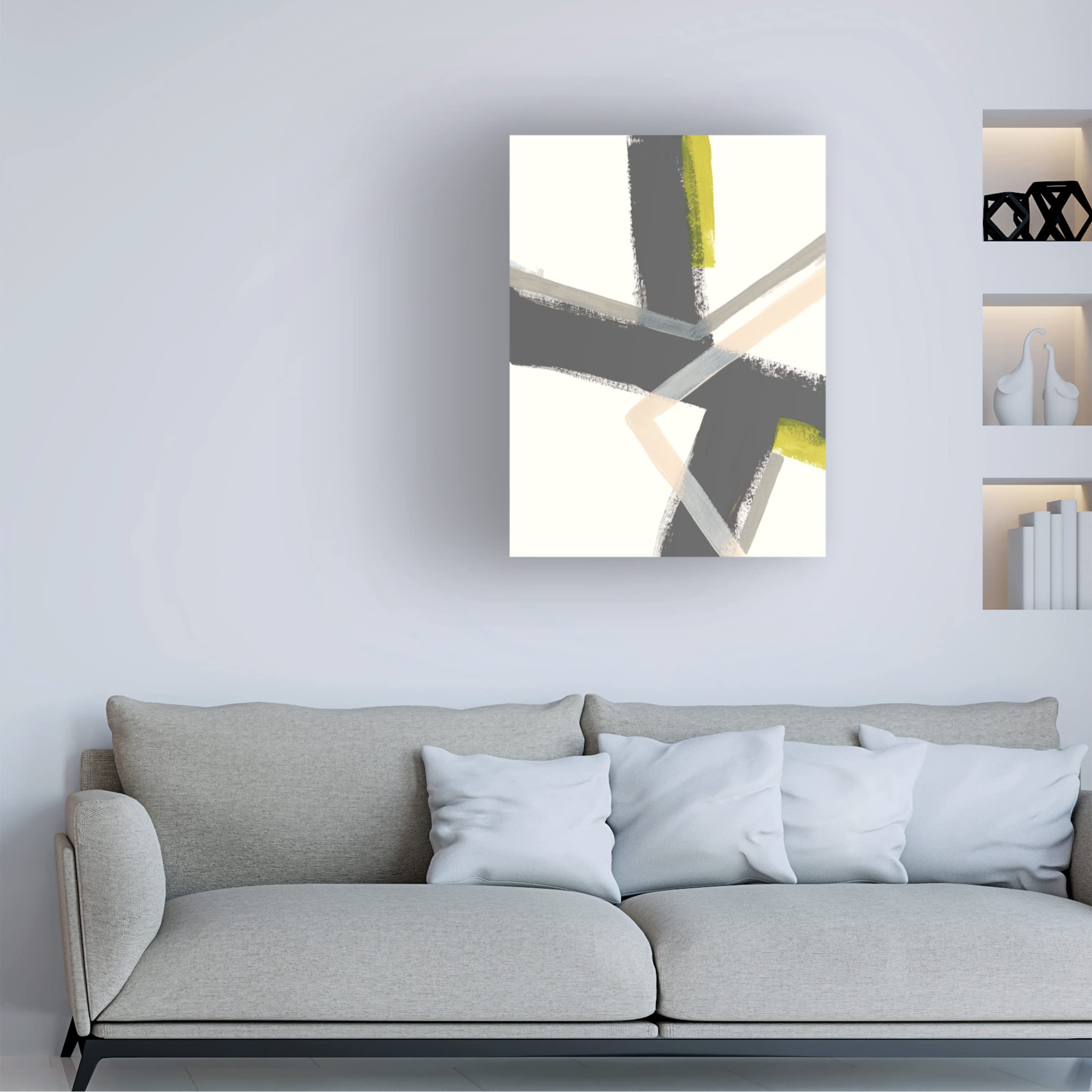 Linear Pulse IV Abstract Canvas Wall Art by June Erica Vess - Modern Home & Office Decor for Living Room, Bedroom or Workspace