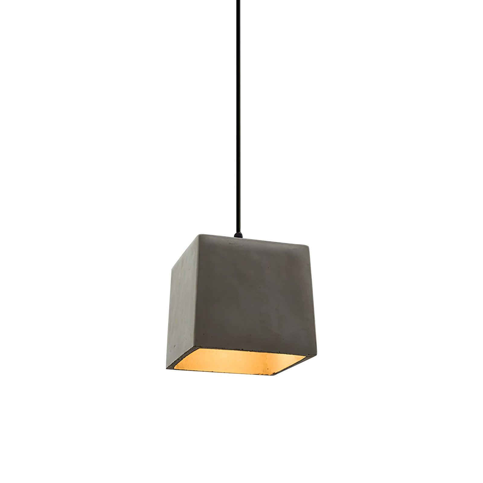 Georgia Cement Pendant Light - Industrial Modern Ceiling Fixture for Kitchen Island, Dining Room & Bedroom Lighting