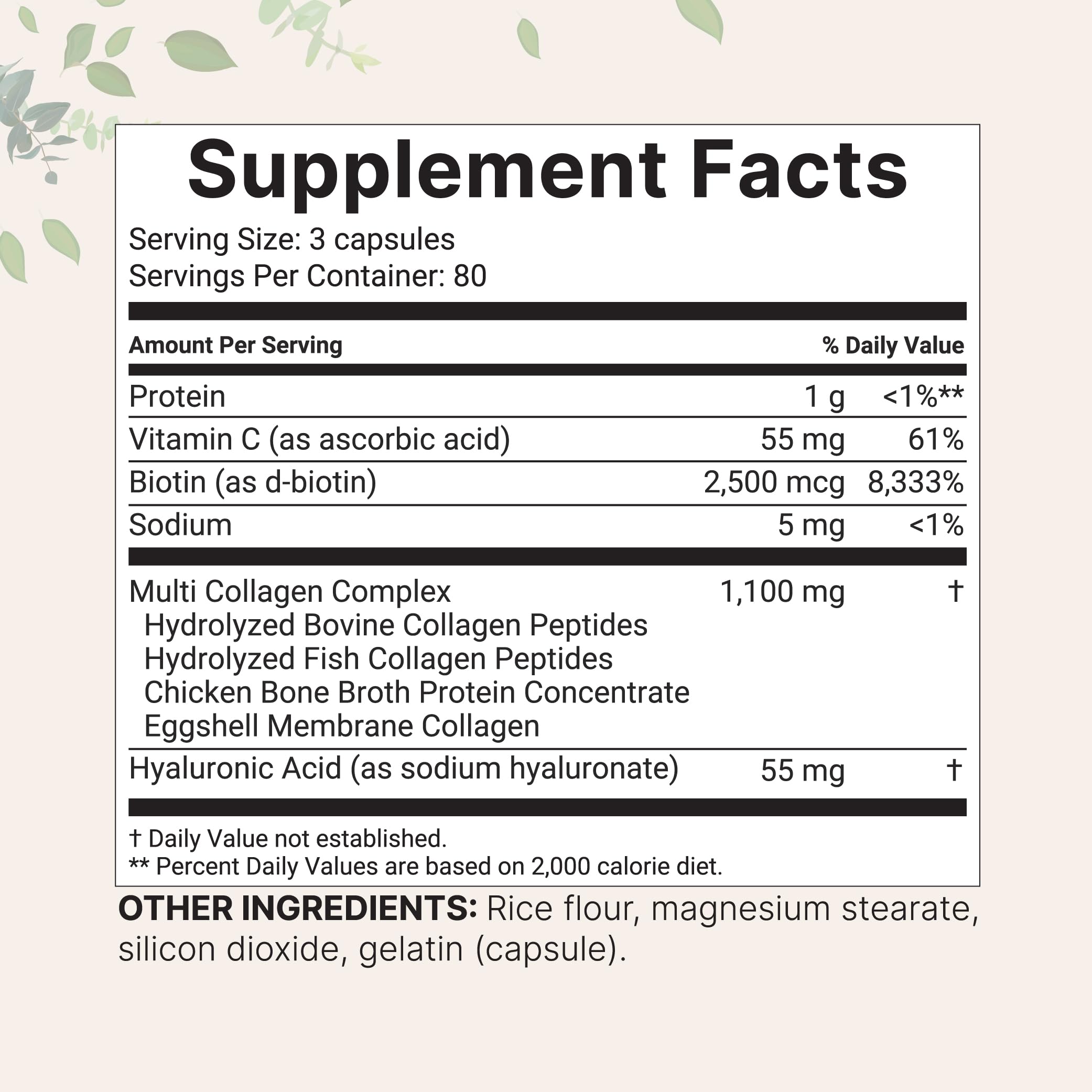 Micro Ingredients Multi Collagen Complex 240 Capsules & Moringa Oleifera 6,000mg (300 Capsules) Bundle | Hydrolyzed Collagen Peptides + Antioxidant Supplement | Supports Skin, Hair & Joint Health | Perfect for Daily Wellness Routine & Anti-Aging
