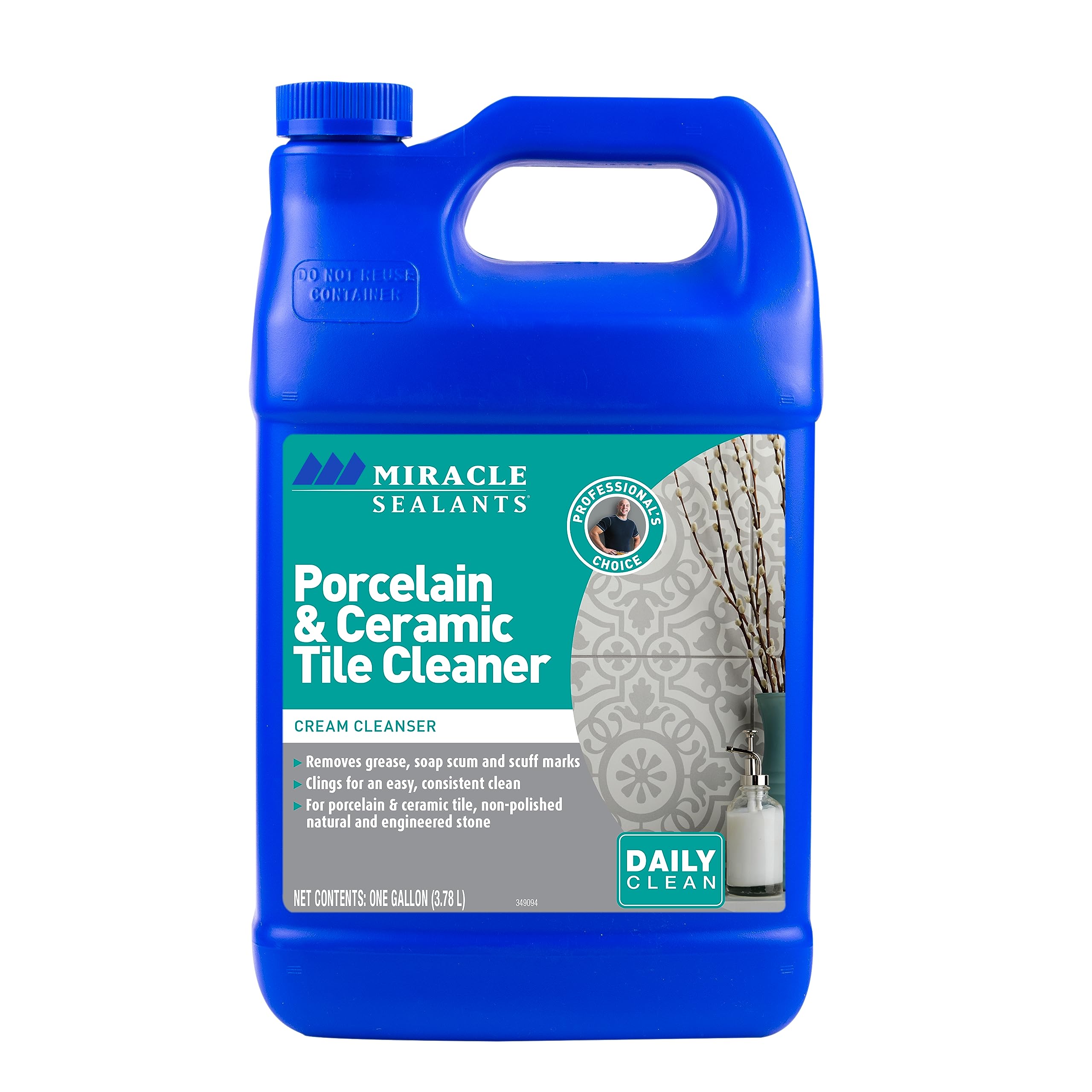 Premium Porcelain & Ceramic Tile Cleaner - Powerful Stain Remover for Bathroom, Kitchen & Floor Tiles - Safe for Indoor & Outdoor Use - Restores Shine & Prevents Grime Build-Up