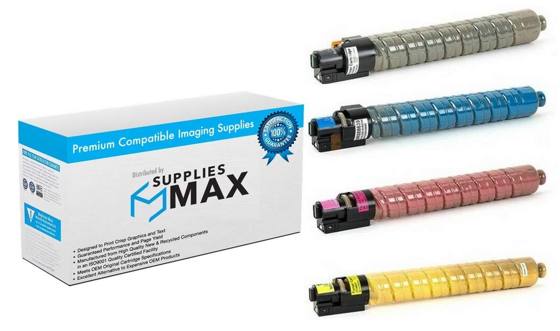 Savin C3535/C3535SPF/C4540/C4540SPF Compatible Toner Cartridge Combo Pack (Black/Cyan/Magenta/Yellow) - MP-C4500A Type (860BCMY) - High-Quality Replacement for Office & Home Printing
