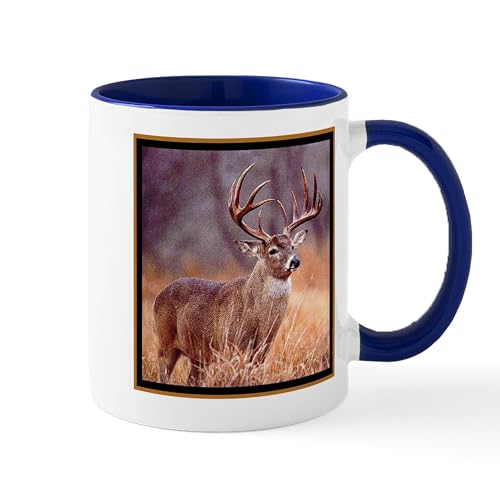 White/Navy Inside - Wildlife Deer Buck Mug