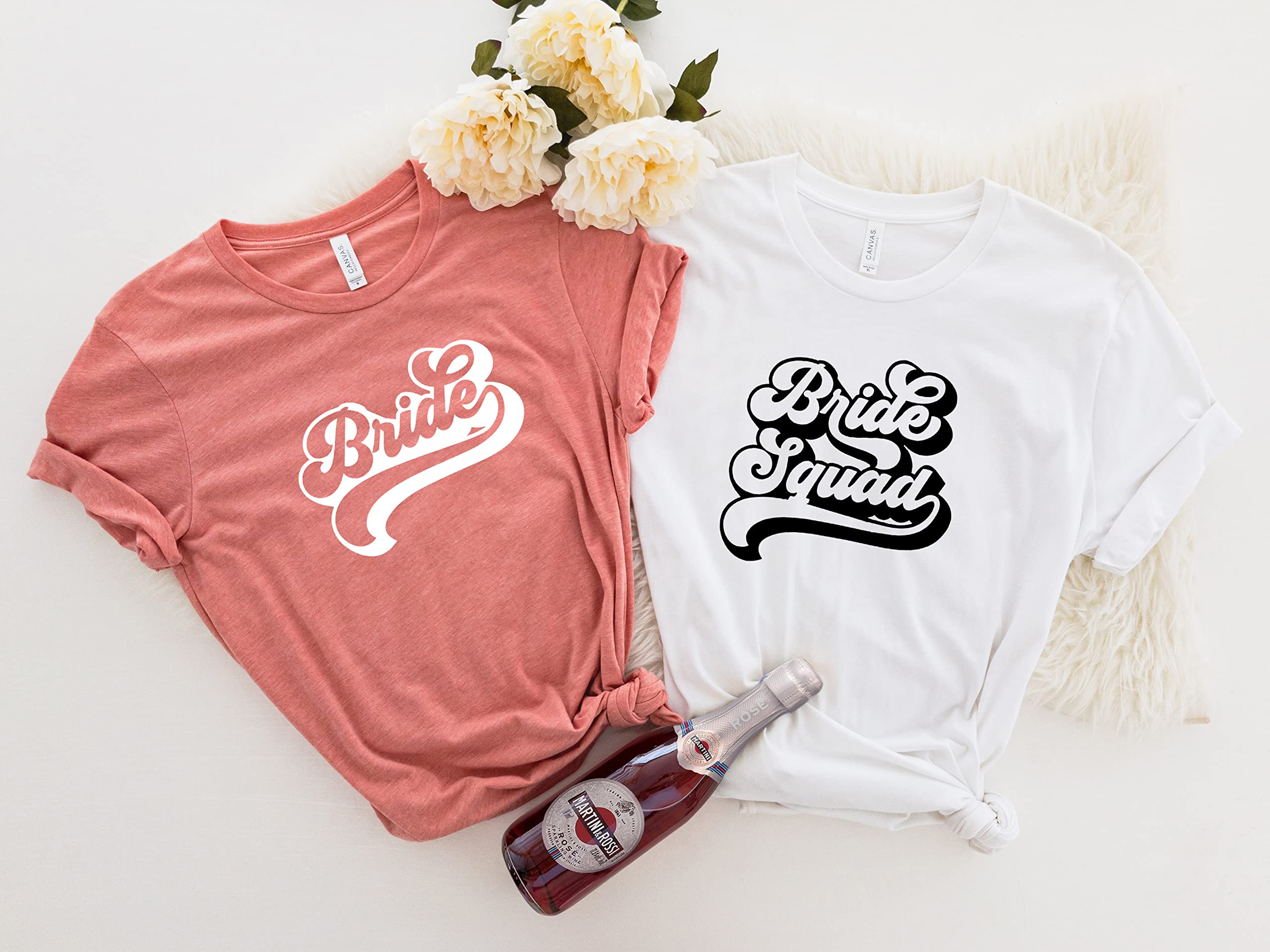 Custom Bachelorette Party T-Shirts - Bride Squad & Bridal Party Shirts for Women - Funny Matching Outfits for Bachelorette Weekend, Wedding Events & Girls Night Out