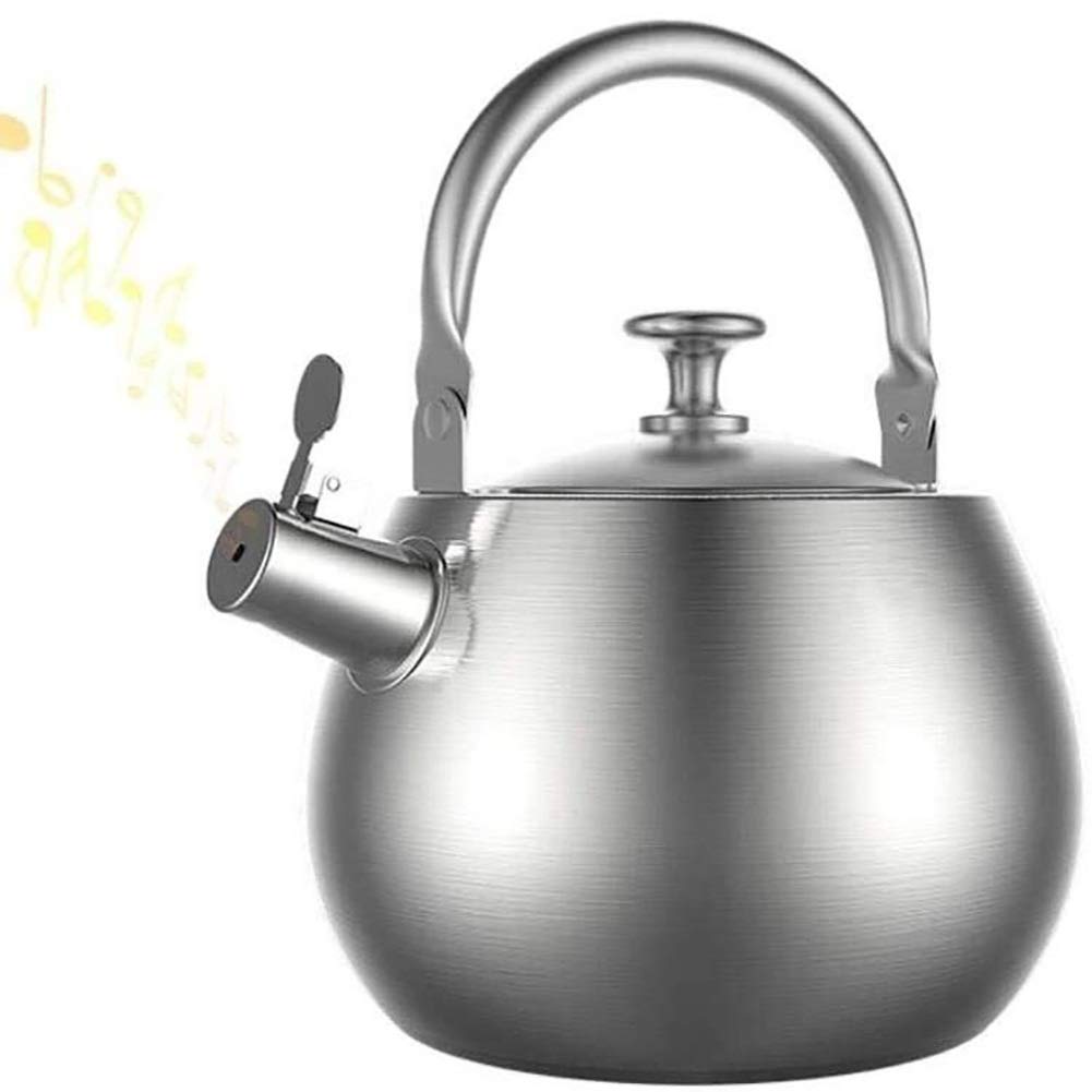 Premium 4.5L Stainless Steel Tea Kettle for Stovetop - 304 Food-Grade, Anti-Scald Handle, Works on Induction/Gas/Electric - Perfect for Home, Office & Camping (3.5L Size Option)
