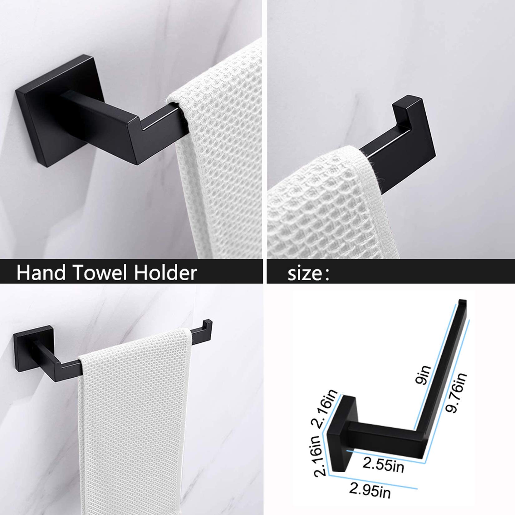 Ralbay 24 Inch LED Modern Black Vanity Light - 6-Piece Bathroom Lighting Set, 20W Frosted Aluminum Fixture with 4500K Natural White Light - Perfect for Bathroom Vanity, Mirror Lighting & Modern Home Decor