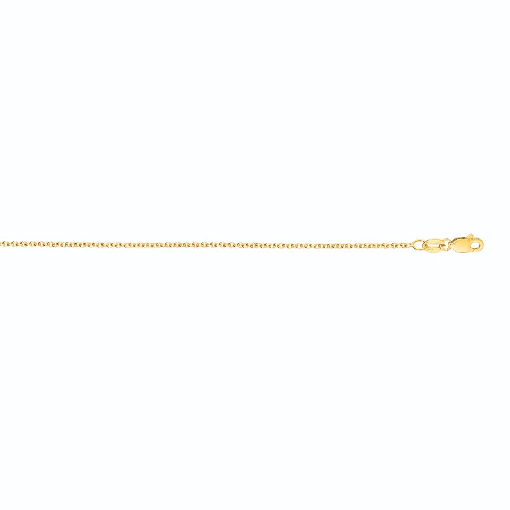 14K Gold 2.4mm Round Cable Chain Necklace - Dainty & Elegant Jewelry for Women, Perfect for Layering, Everyday Wear & Special Occasions