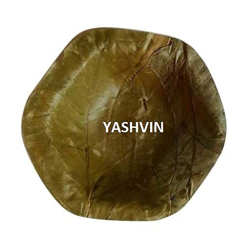 Eco-Friendly 100-Piece Biodegradable Sal Leaf Bowls (Butea Monosperma) - Natural Disposable Dona Pattal for Religious Food Offerings & Sustainable Dining | Perfect for Puja Ceremonies, Temple Offerings & Eco-Conscious Parties