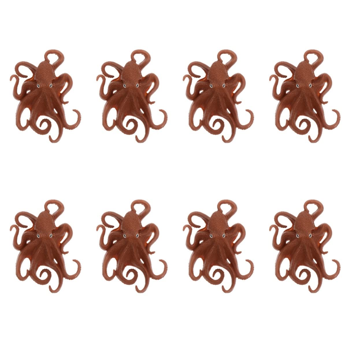 TOYANDONA 8 PCS Realistic Octopus Model - Ocean Animal Educational Toys for Kids, Squid Sea Creature Figures for Learning & Play | Perfect for Classroom, Marine Biology Study & Underwater Themed Decor