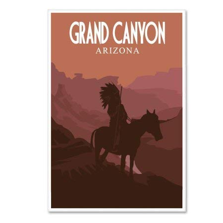 Vintage Grand Canyon Poster Design Silver Chrome Spinning Double Sided Keychain - Perfect for Travel Enthusiasts, Hikers & Souvenir Collectors