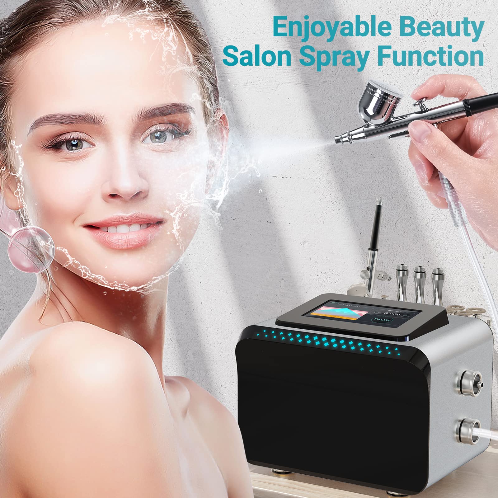 Professional 3-in-1 Vacuum Therapy Machine - 1800ml Large Cupping Cups, Diamond Microdermabrasion & Spray Gun - 80cmHg Max Suction for Body Sculpting, Cellulite Reduction & Skin Rejuvenation - Perfect for Home Spa, Beauty Salons & Professional Therapists