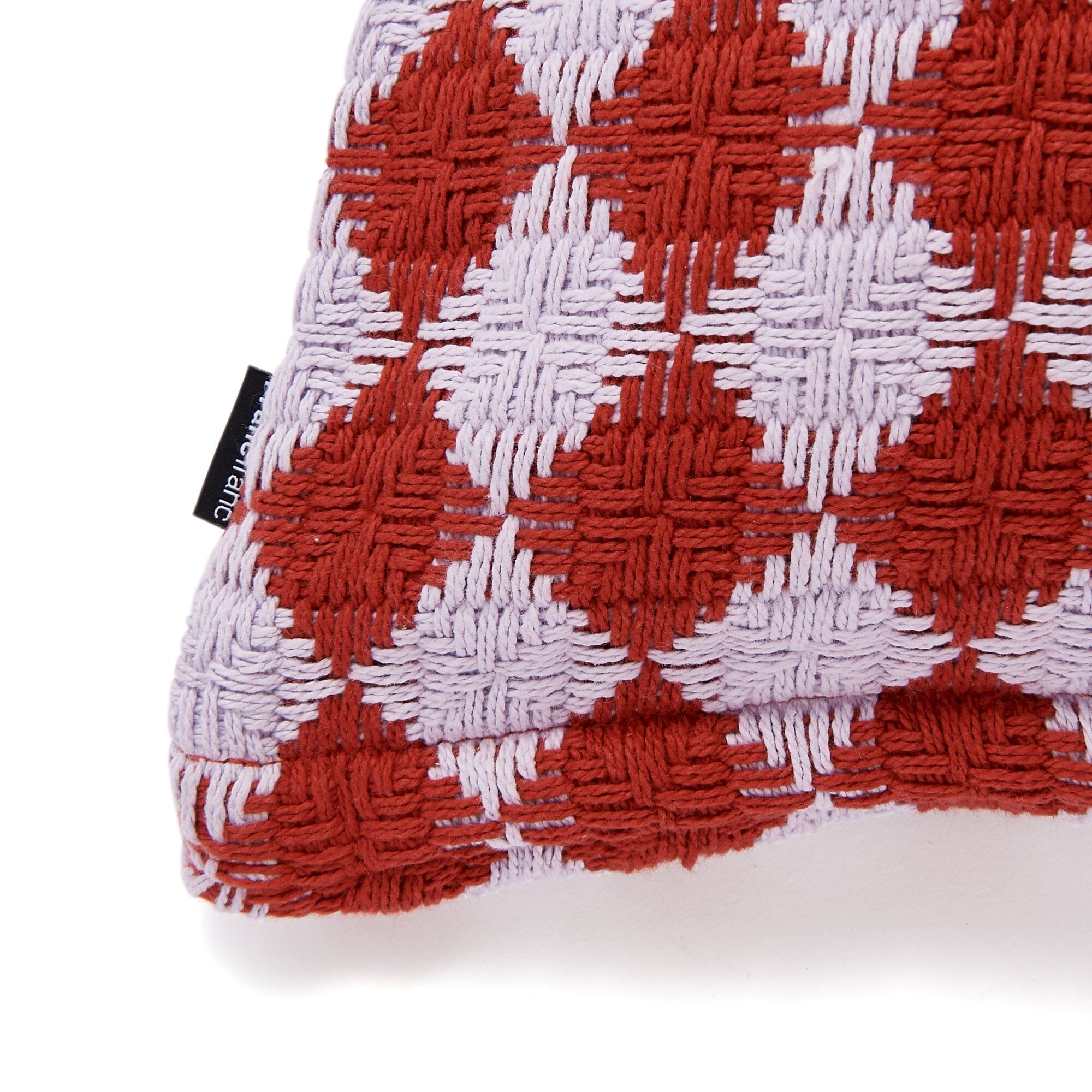 Premium Cotton Diamond Cushion Cover 18x18 Inches - Soft & Durable Decorative Pillow Case for Sofa, Bed, Chair - Purple & Red Stripe Design for Home Decor