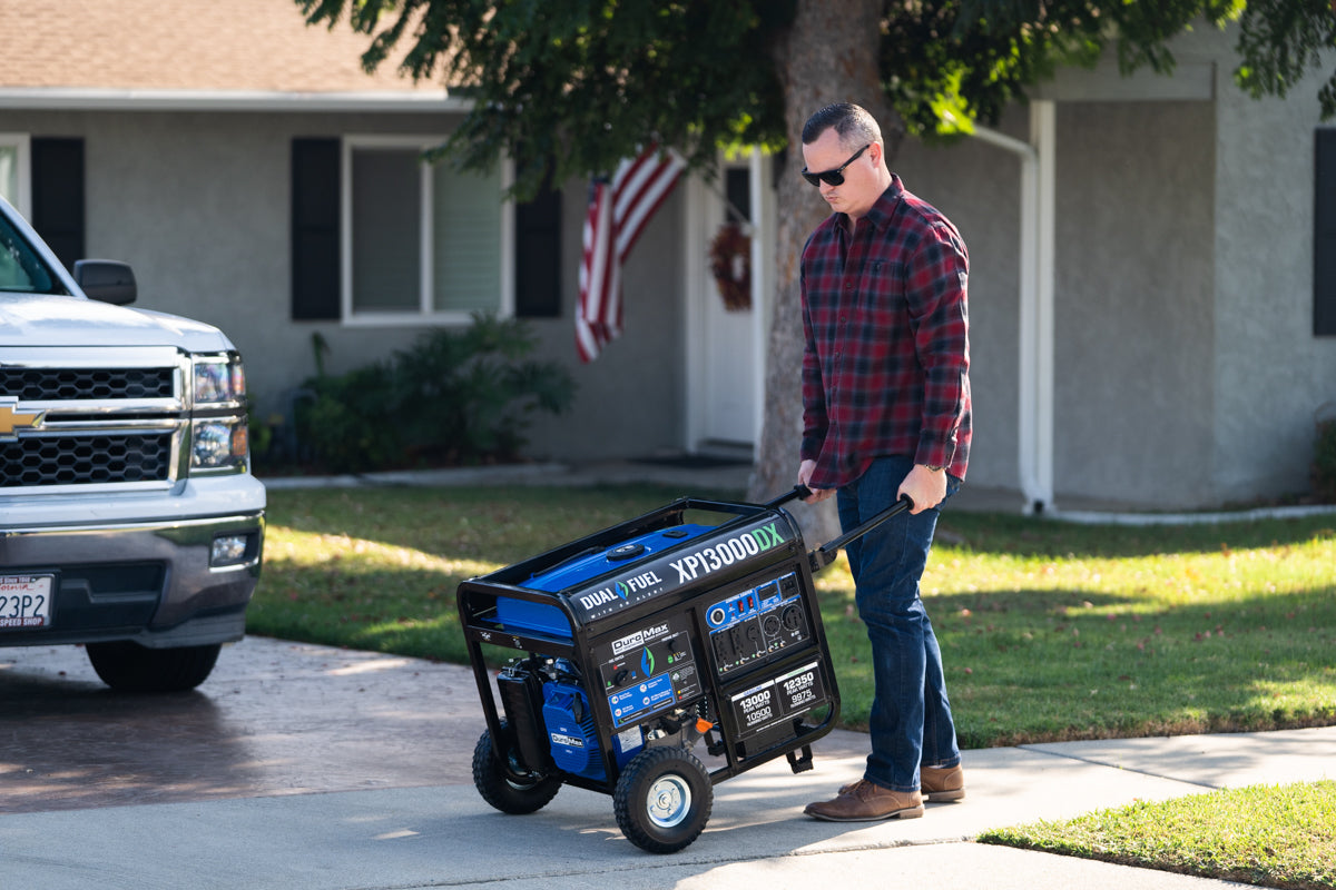 13,000W Dual Fuel Portable Generator with CO Alert - Reliable Backup Power for Home, Camping & Emergency Use