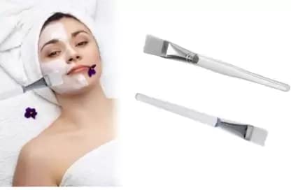 Elecsera Professional Facepack & Bleach Brush with Clear Handle - Pack of 1 for Skin Brightening & Exfoliation - Perfect for At-Home Spa & Salon Treatments
