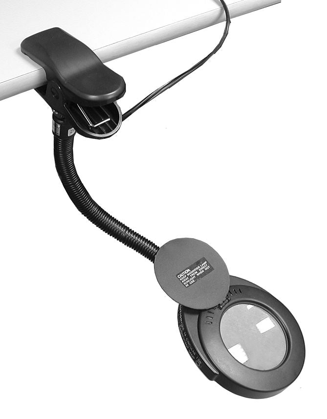 Clip On LED Magnifying Lamp with Adjustable Gooseneck - Perfect for Reading, Crafts, Jewelry Making & Detailed Work