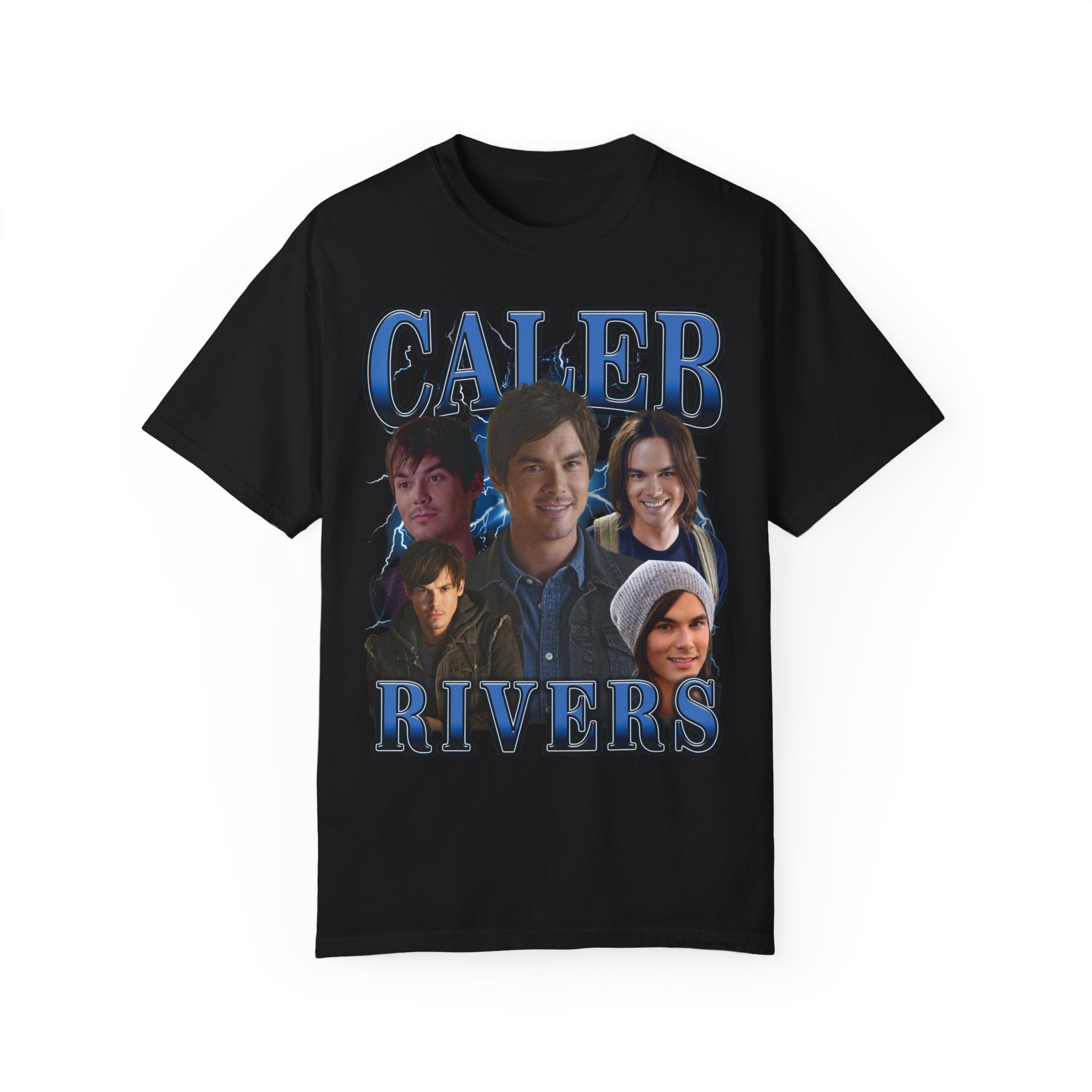 Vintage 90s Caleb Rivers Graphic T-Shirt - Retro TV Show Merchandise for Fans - Perfect for Cosplay, Halloween & Casual Wear