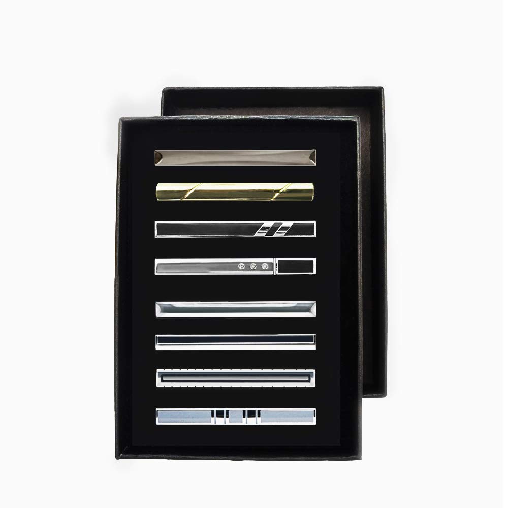 Premium Stainless Steel Tie Clips for Men - Slim Tie Bar Set for Business, Wedding & Formal Occasions - Secure Necktie Accessories for Office Wear & Special Events