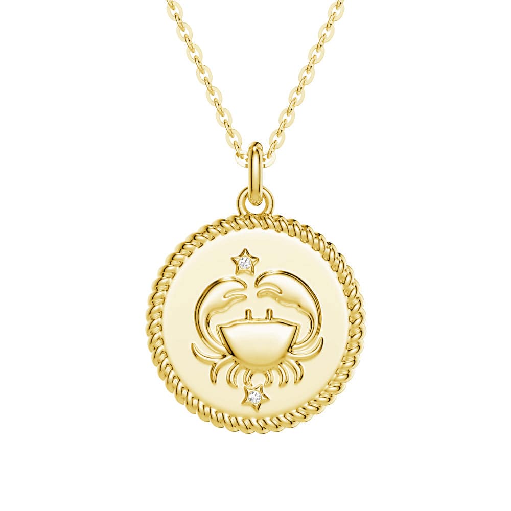 Lab Grown Diamond Cancer Constellation Pendant Necklace - Zodiac Birthstone Jewelry for Women - Perfect Gift for Birthdays, Anniversaries & Special Occasions