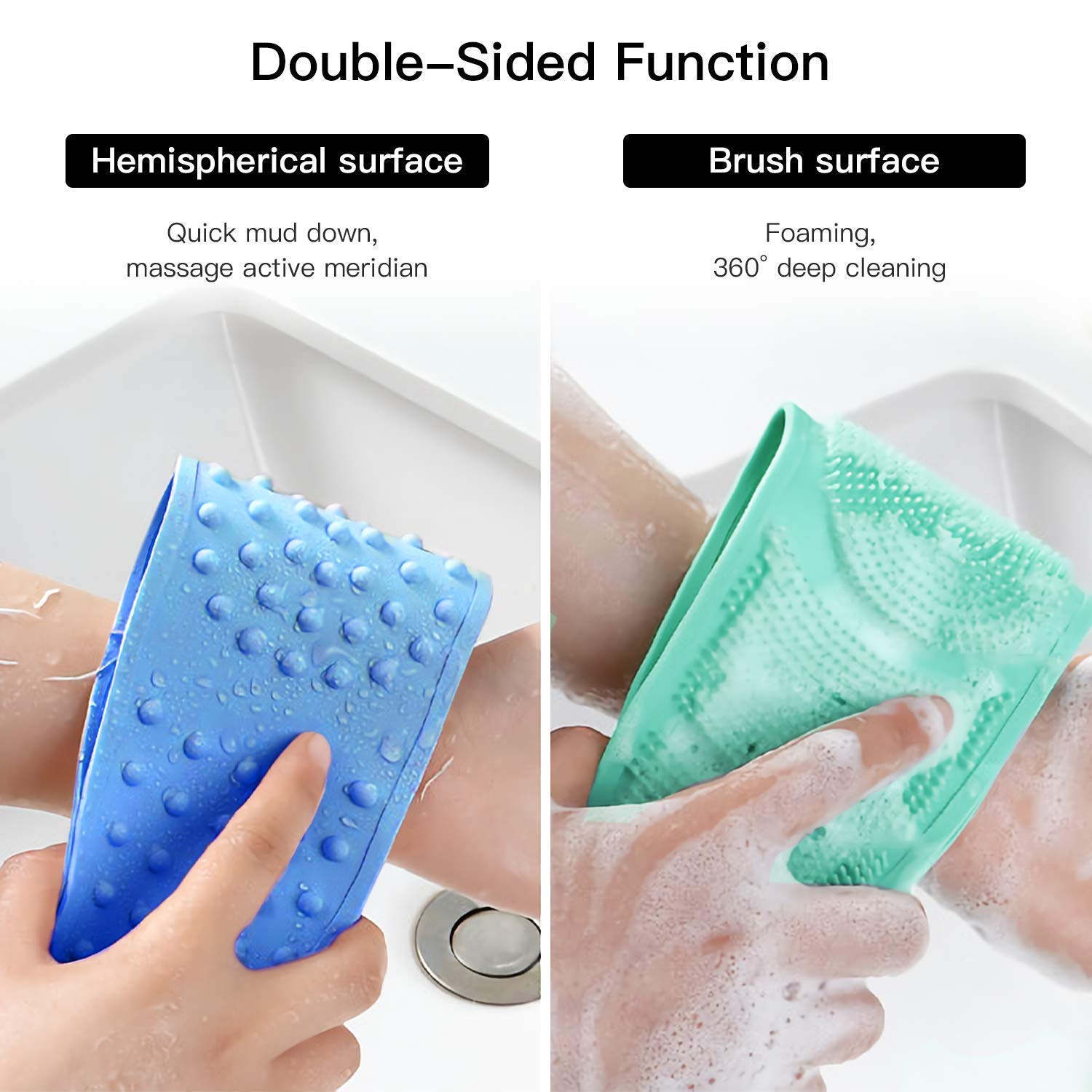 Premium Silicone Body Scrubber for Dead Skin Removal - Exfoliating Bath Brush for Men & Women - Ideal for Shower, Spa and Daily Skincare Routine