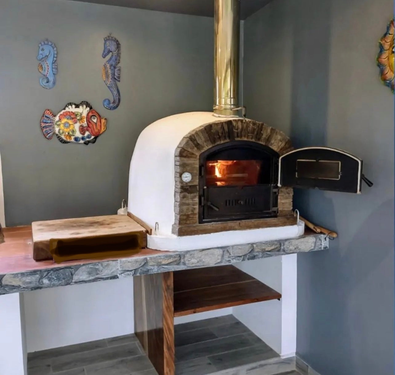 Premium VENTURA SIERRA Outdoor Pizza Oven - Portable Wood Fired Pizza Maker for Backyard, Camping & Patio Cooking | Perfect for Homemade Pizza, Bread & Roasting