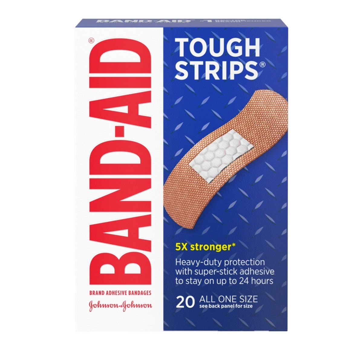 Band Aid Tough Strips Adhesive Bandages - Waterproof & Flexible Wound Care for Cuts, Scrapes & Blisters - First Aid Essential for Home, Office & Outdoor Activities