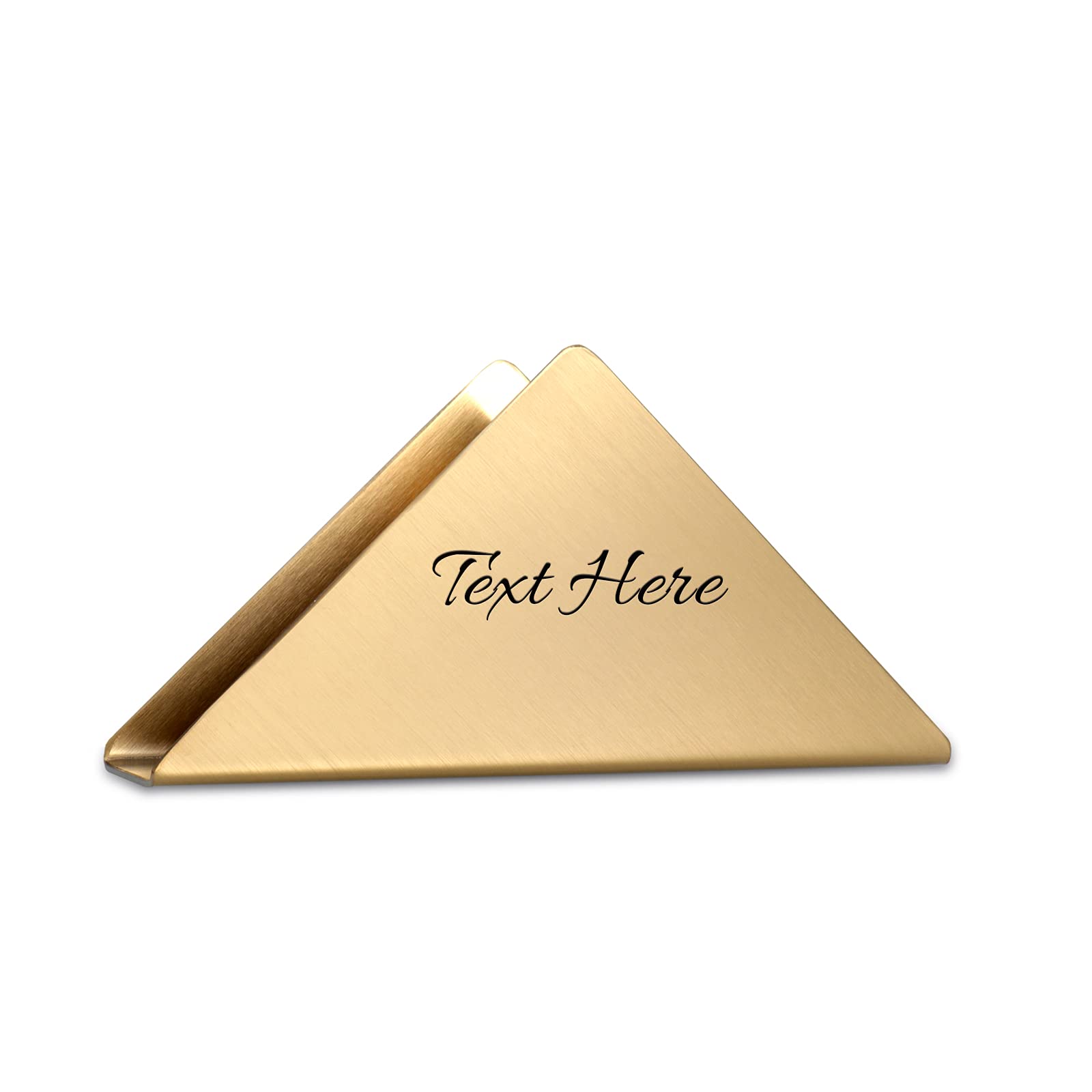 Personalized Stainless Steel Heavy Duty Napkin Holder - Country Style Kitchen & Bar Tableware for Dining Tables, Countertops - Golden (Perfect for Home Decor, Restaurants & Wedding Decorations)