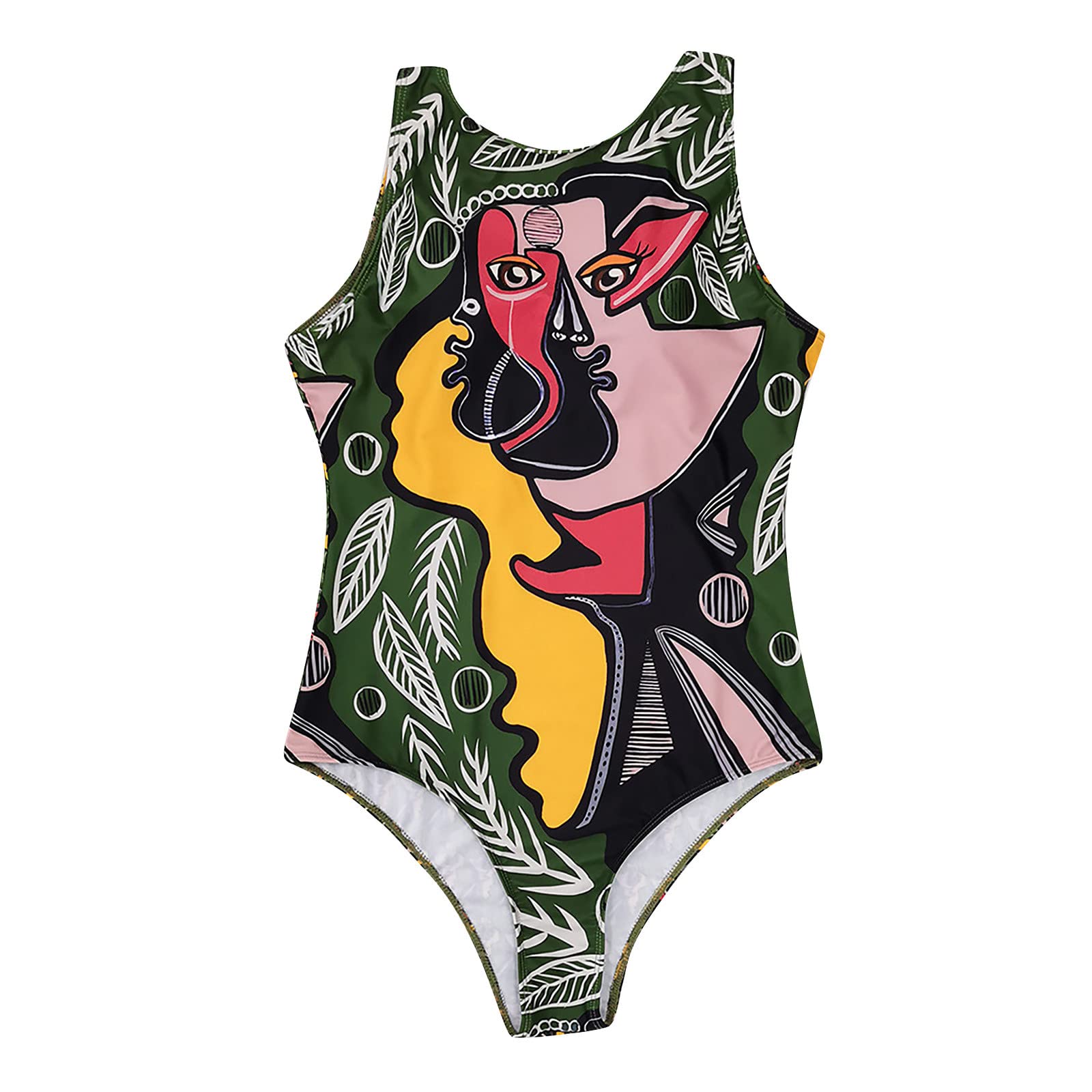 Sexy Thong One Piece Swimsuits for Women - Fashion Sleeveless Printed Beachwear & Bikini Swimsuit | Perfect for Pool Parties, Beach Vacations & Summer Getaways