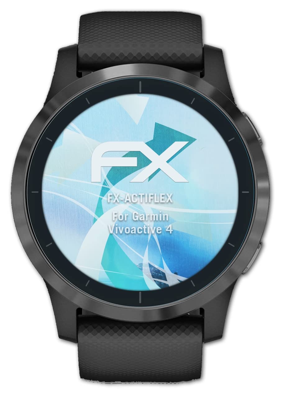 Garmin Vivoactive 4 Screen Protector - 3 Pack Ultra Clear Flexible FX Film | Anti-Scratch & Bubble-Free | Perfect for Running, Swimming & Outdoor Activities