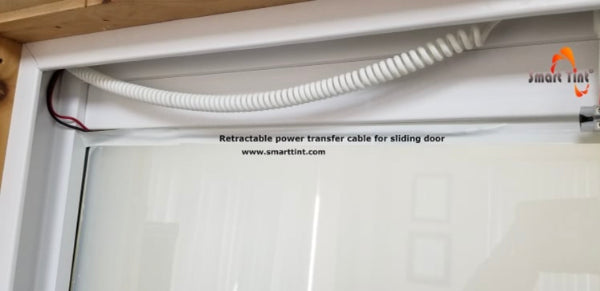 Smart Tint Sliding Glass Power Transfer Cable - White or Black (Part #14263) | Compatible with Smart Glass Windows & Doors for Home & Office Privacy Control