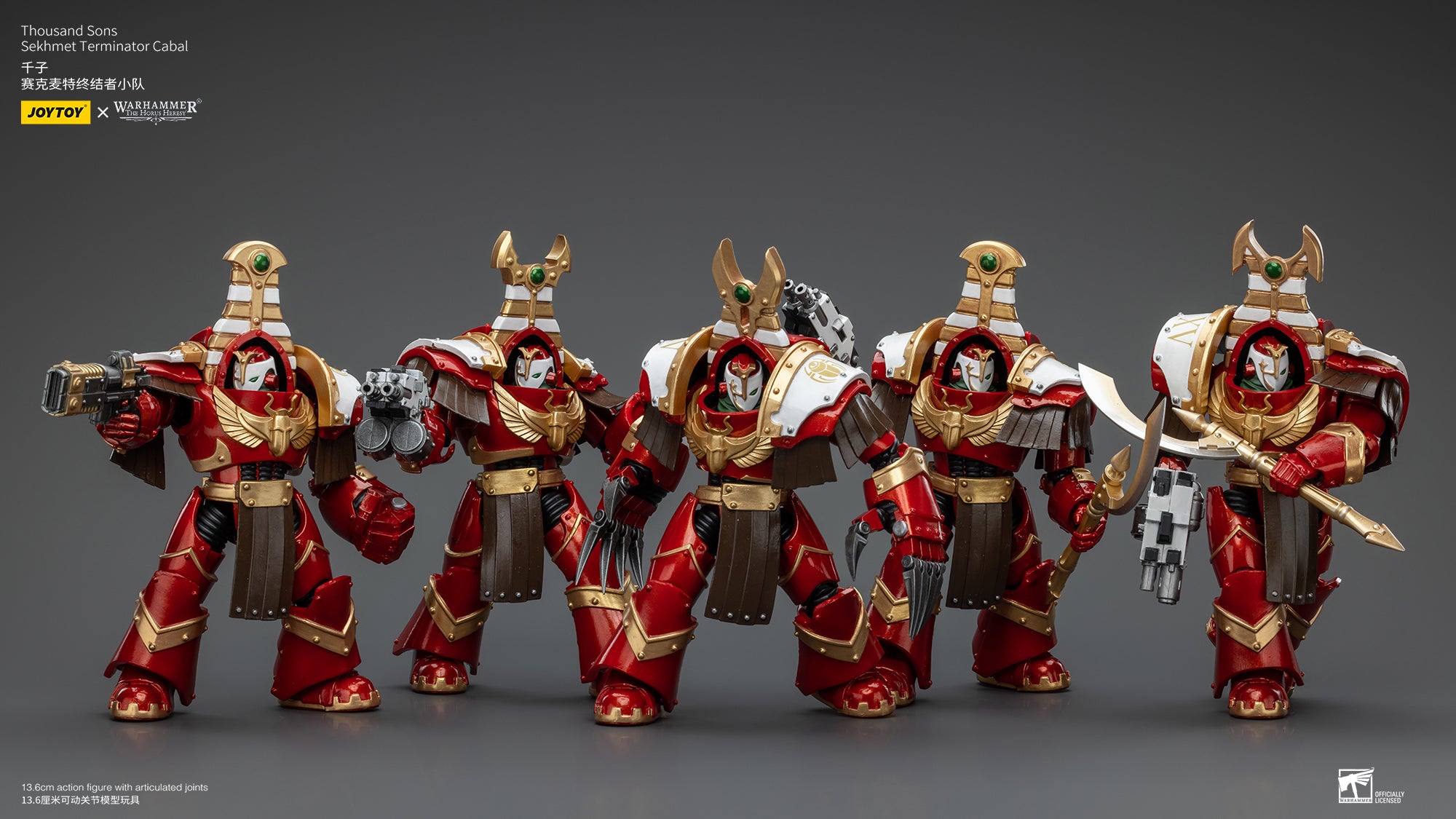 JOYTOY 1/18 Scale Warhammer The Horus Heresy Thousand Sons Sekhmet Terminator Cabal Action Figure - Collectible Model for Display, Gaming & Warhammer 40K Scenes