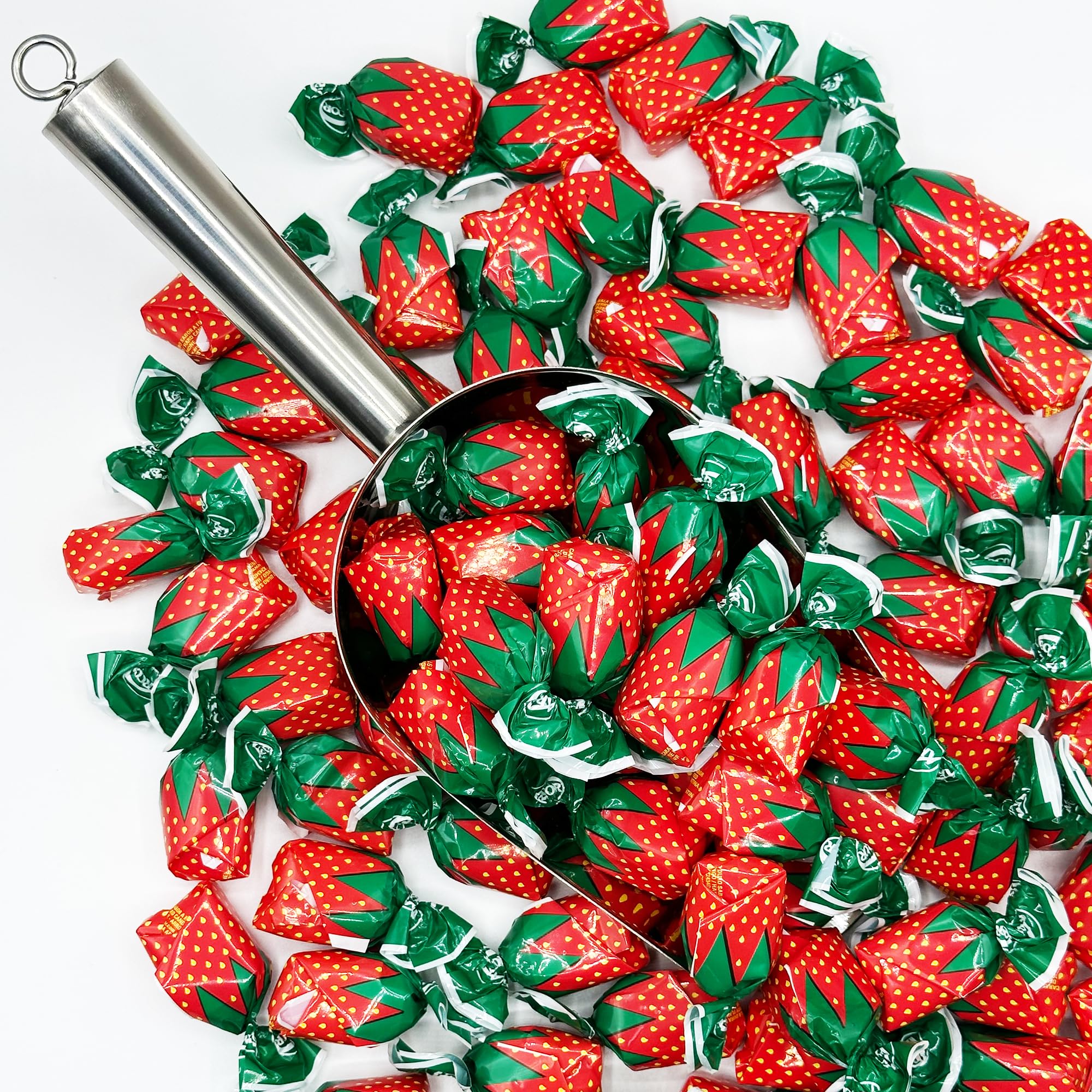 Arcor Strawberry Filled Hard Candy - 1lb Bulk Bag of Individually Wrapped Strawberry Bon Bons - Perfect for Holidays, Party Favors & Office Treats
