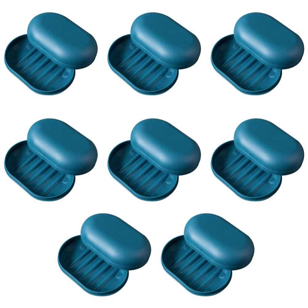 8-Pack Cabilock Travel Soap Dishes with Lids - Portable, Sealed & Leak-Proof Soap Containers for Handmade Soap Storage | Perfect for Camping, Gym, Hotel & Home Bathroom Organization
