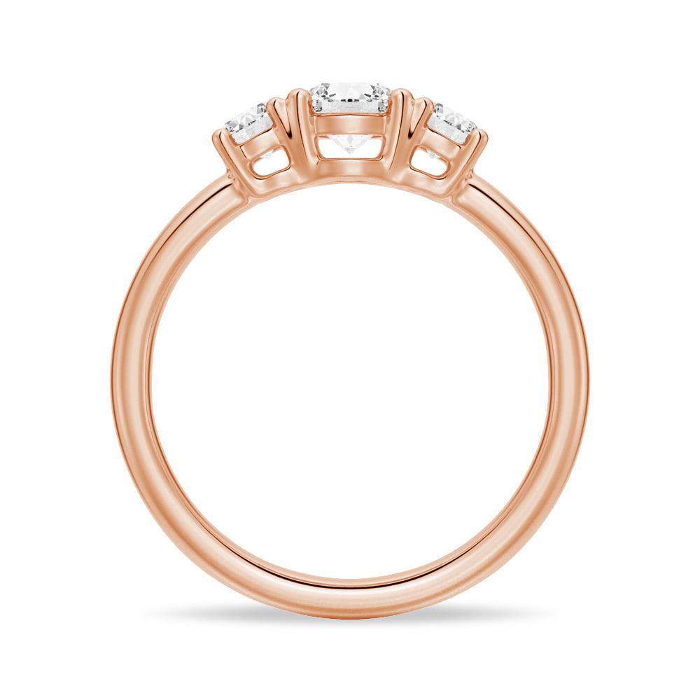 3 Stone Round Moissanite Anniversary Band Ring for Women - Elegant Wedding, Engagement & Promise Ring - Perfect for Anniversaries, Proposals & Special Occasions