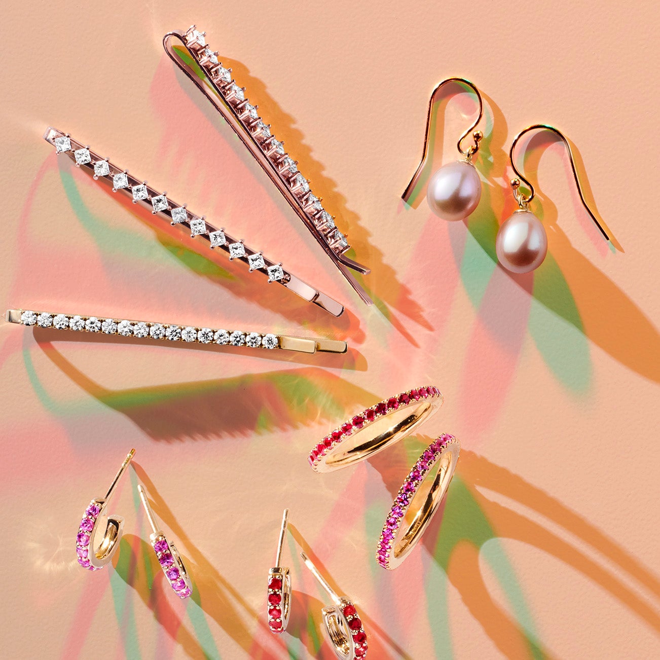 Exquisite Round Diamond & 14K Yellow Gold Hair Pin - Elegant Bridal Hair Accessory for Weddings, Prom & Special Occasions