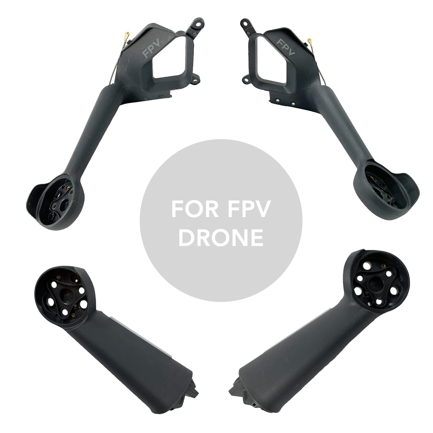 FPV Drone Motor Arm Replacement Parts - Left Front, Right Front, Left Rear, Right Rear - Compatible with DIY Drone Repair and Maintenance