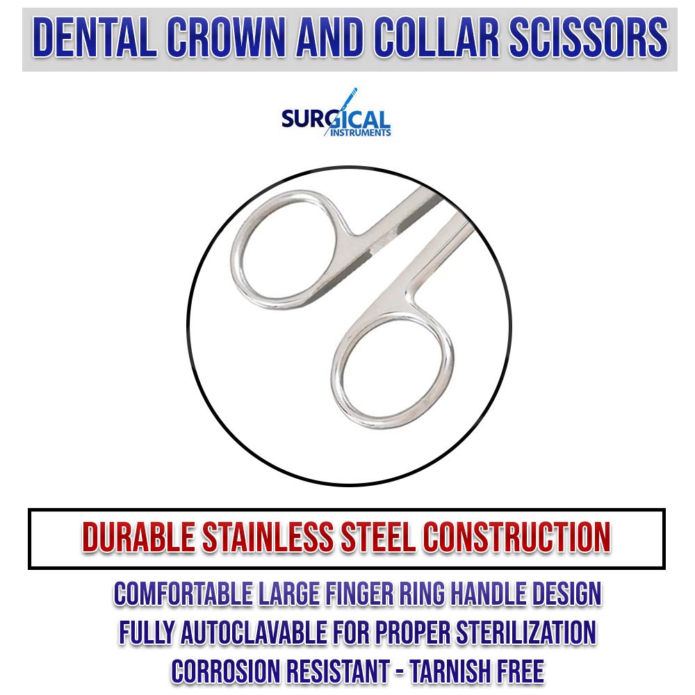 Professional Dental Scissors - Surgical Crown & Collar Wire Cutting Scissors 4.25