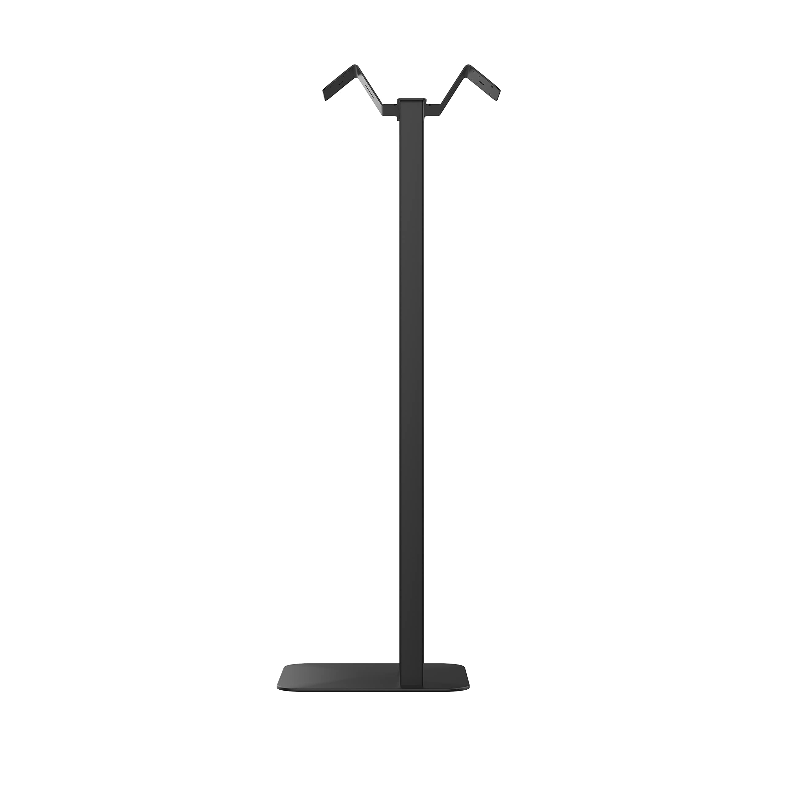 Heavy-Duty Dual Floor Stand Kiosk - VESA Compatible Adjustable Monitor Stand with Cable Management System, Scratch-Resistant Base & Support Brackets - Silver (ADD-PARAFSV2) - Perfect for Retail Displays, Digital Signage & Interactive Kiosks