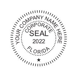 Florida Corporate Seal Desk Model - 1-5/8