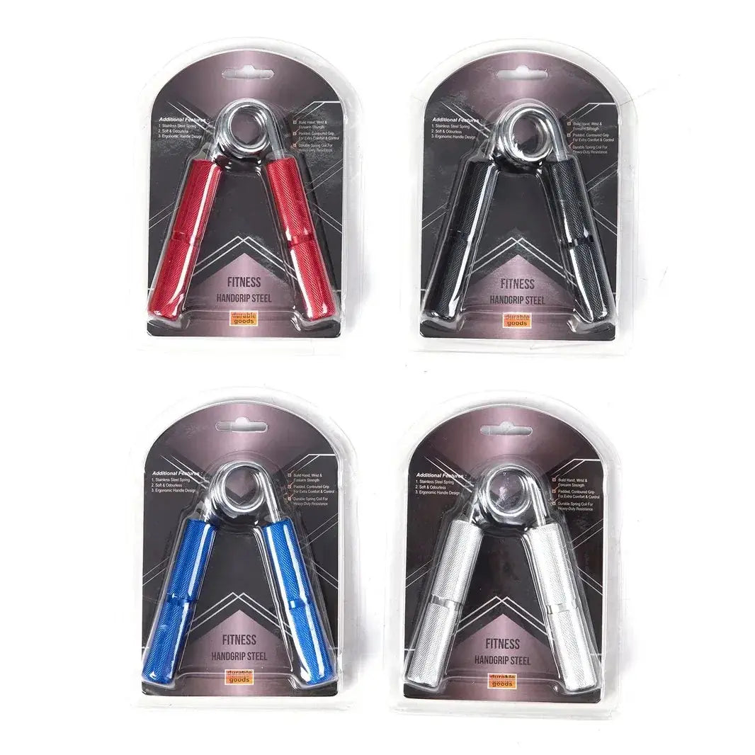 Premium Hand Grip Strengthener Set of 4 - Adjustable Resistance Finger Exercise Trainer for Athletes, Musicians & Office Workers - Improve Grip Strength, Reduce Hand Fatigue & Enhance Dexterity - Ideal for Rock Climbing, Guitar Playing & Typing Support