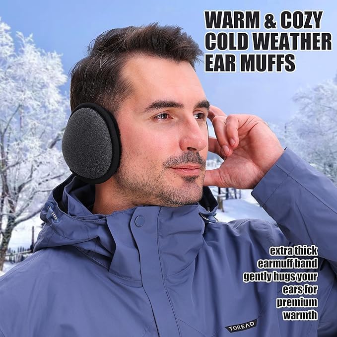 10 Pack Bulk Fleece Winter Ear Warmers for Men & Women - Behind the Head Earmuffs for Total Comfort & Style | Perfect for Skiing, Running, Hiking & Outdoor Winter Activities
