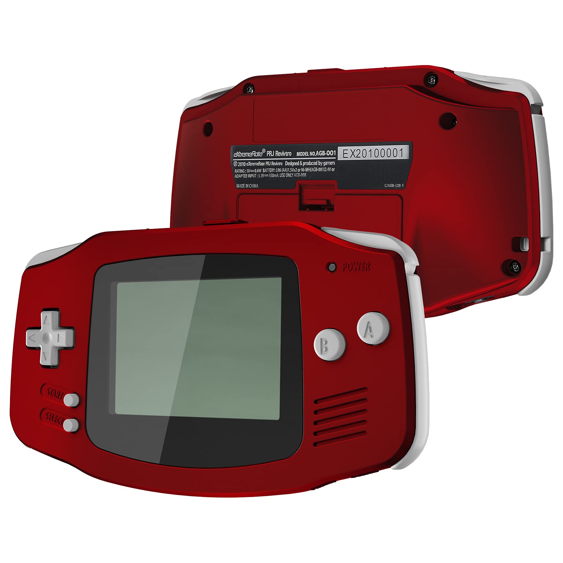 eXtremeRate Replacement Shell Case Buttons Cover for Gameboy Advance GBA Console - Compatible with IPS & Standard LCD Screens - Does Not Include Console & IPS Screen (Scarlet Red) - Perfect for GBA Modding, Repair, and Customization Projects