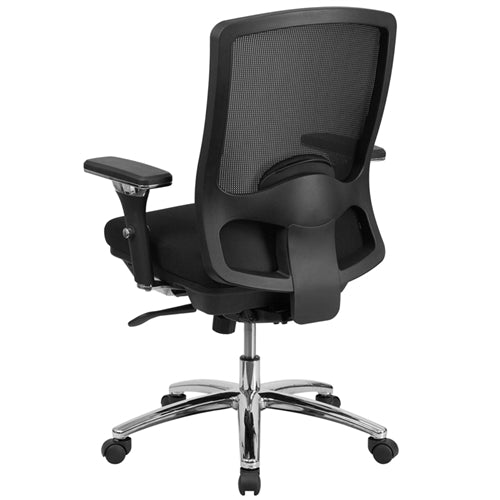 FLASH HERCULES Series Heavy Duty Big & Tall Office Chair - 350 lb Weight Capacity, Black Mesh, Ergonomic Swivel Design for 24/7 Intensive Use - Perfect for Home Office, Gaming & Workspace Comfort