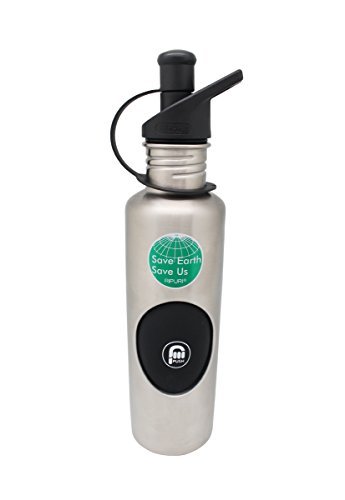 AdventurePro Stainless Steel Water Bottle with Built-in Filter - 27oz BPA-Free, Leak-Proof, Insulated for Hot & Cold Drinks | Perfect for Camping, Hiking, Travel, Office & Emergency Kits | Includes Sports Cap & Classic Power Pump