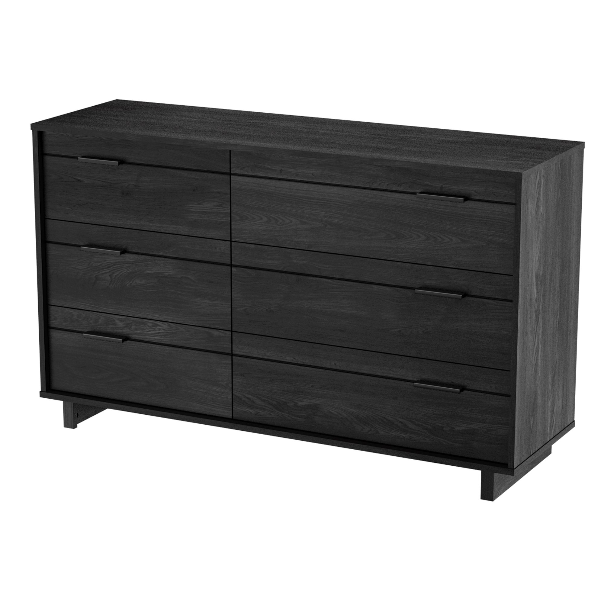 South Shore Fynn 6-Drawer Double Dresser in Gray Oak - Modern Contemporary Bedroom Furniture for Storage & Organization - Perfect for Master Bedroom, Guest Room or Dorm